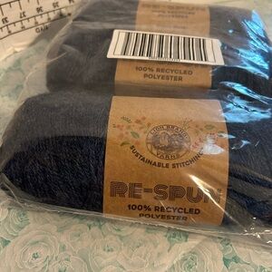 Lion Brand Re-Spun 100% Recycled Polyester Yarn 3 Skeins of Deep Denim